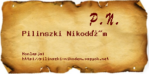 Pilinszki Nikodém névjegykártya